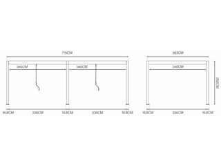 Obrázek 15 produktu Pergola bioklimatická INTRO DUO 7,2 x 3,6 m, hliník- volně stojící