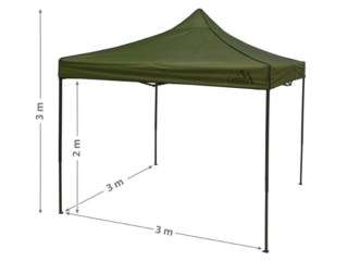 Obrázek 2 produktu Párty stan nůžkový WATERPROOF 3 x 3 m, zelený