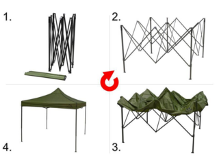 Obrázek 3 produktu Párty stan nůžkový WATERPROOF 3 x 3 m, zelený