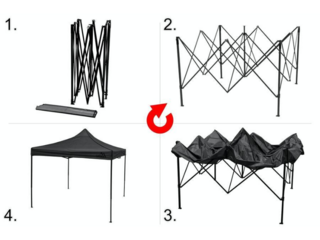 Obrázek 3 produktu Párty stan nůžkový WATERPROOF 3 x 3 m, šedý