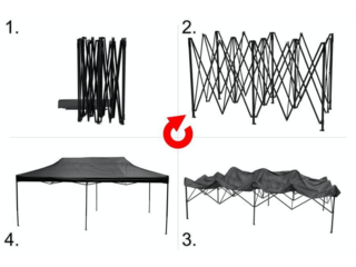 Obrázek 2 produktu Párty stan nůžkový WATERPROOF 3 x 6 m, šedý