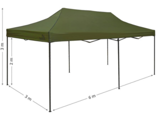 Obrázek 2 produktu Párty stan nůžkový WATERPROOF 3 x 6 m zelený