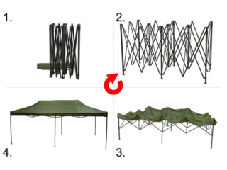 Obrázek 3 produktu Párty stan nůžkový WATERPROOF 3 x 6 m zelený