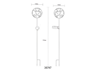 Obrázek 3 produktu Svítidlo solární LED koule s javorovými listy, kov