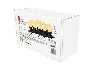 Obrázek 2 produktu LED světelný řetěz – 10x párty žárovky mléčné, 5 m, teplá bílá, venkovní