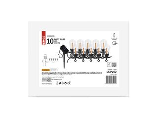 Obrázek 2 produktu LED řetěz se solárním panelem – 10x párty žárovky, 5 m, vintage, venkovní