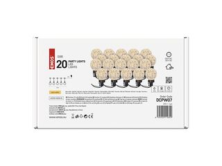Obrázek 2 produktu LED světelný řetěz – 20x párty žárovky, 7,6 m, teplá bílá, venkovní