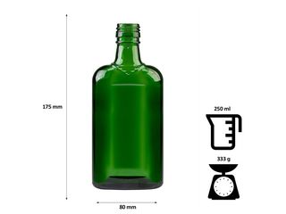 Obrázek 1 produktu Láhev Placatka 250 ml zelená
