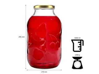 Obrázek 5 produktu Sklenice s víčkem OVOCE + kleště 5 l, pr. 100
