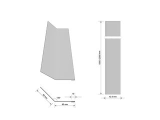 Obrázek 1 produktu Lem zdi horní hnědý 130mm, 2m