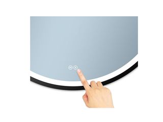 Obrázek 1 produktu Zrcadlo Orion 60 s LED osvětlením, anti-fog, černý alu rám 2,5 cm