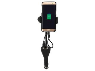 Obrázek 1 produktu Držák telefonu do autozásuvky SPRING 20cm 2xUSB