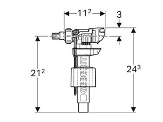 Obrázek 1 produktu Ventil napouštěcí Geberit Typ 383 pro moduly pod omítku 240.705.00.5