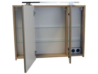 Obrázek 1 produktu Skříňka zrcadlová Vendy 80, dub Sonoma s LED osvětlením, 80x68x16