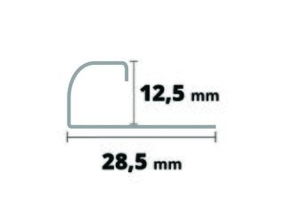 Obrázek 4 produktu Lišta obloučková nerezová 12,5mm stříbrná 2,5m
