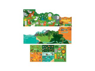 Obrázek 1 produktu Samolepka se scénou znovupoužitelné Petit Collage, můj svět zvířat