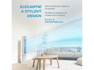 Obrázek 4 produktu Ventilátor sloupový s dálkovým ovládáním a aromaterapii MFZ402R0BPW bílý MIDEA