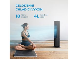 Obrázek 4 produktu Ventilátor sloupový s dálkovým ovládáním a zvlhčovačem MAC402R0BPK černý MIDEA
