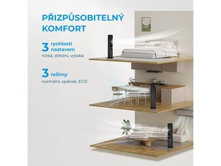Obrázek 6 produktu Ventilátor sloupový s dálkovým ovládáním a zvlhčovačem MAC402R0BPK černý MIDEA