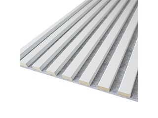 Obrázek 1 produktu Panel obkladový akustický DESIGN bílý (šedý filc), 20x400x2600mm, bal.1,04m2