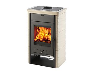 Obrázek 1 produktu Kamna kachlová HAAS+SOHN Sara, kachle capuccino/černá, 6,4kW