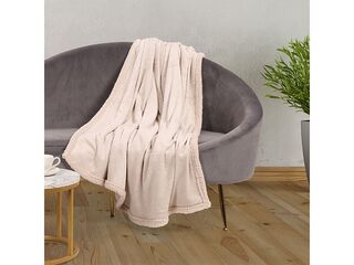 Obrázek 2 produktu Deka embosovaná+beránek 140x200 cm, smetanová