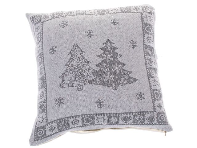 Obrázek produktu Návlek na polštář textilní, šedý se stromky 40x40 cm, 10/100