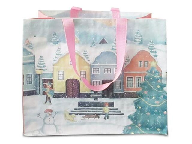 Obrázek produktu Taška nákupní vánoční vesnička 43x37x21,5 cm