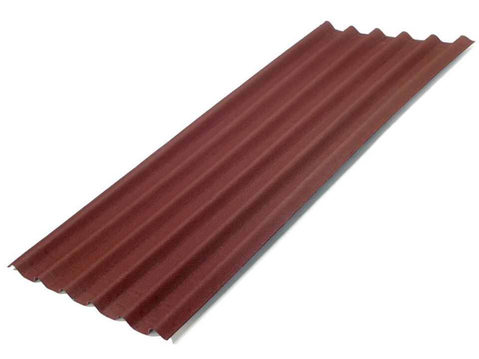 Deska asfaltová vlnitá Onduline Easyfix 81x200cm červená. EAN: 3467670020979