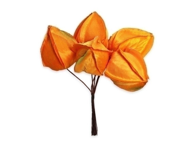 Obrázek produktu Dekorace PVC zápich Mochyně (Physalis) 12cm oranžová 6ks