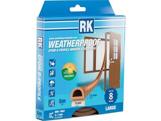 Páska těsnící, voděodolná EPDM D, RK hnědá 6 m