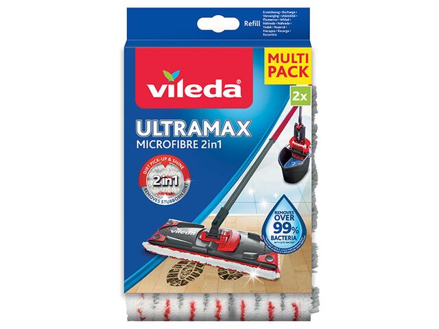 Obrázek produktu Náhrad k mopu 2v1 Vileda Ultramax Microfibre, 2 ks
