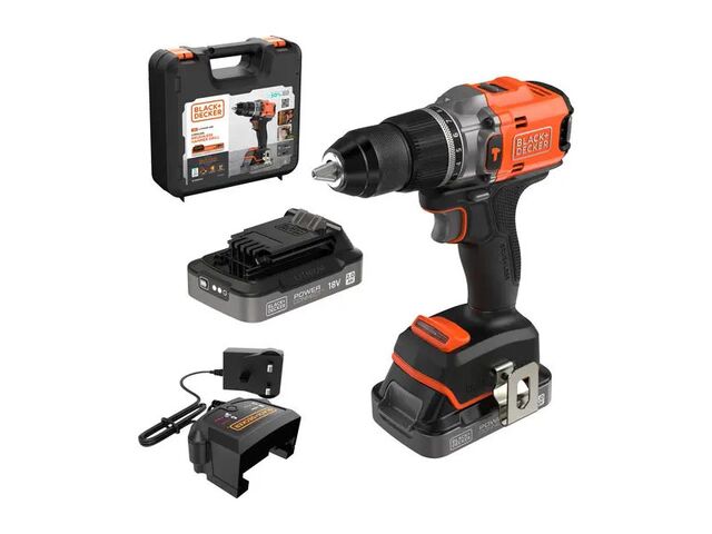 Obrázek produktu Vrtačka bezuhlíková příklepová aku 18V BLD683D2XK-QW Black & Decker