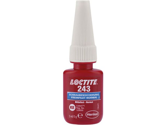 Obrázek produktu Lepidlo na zajišťení šroubů Loctite 243, modrý, 5 ml