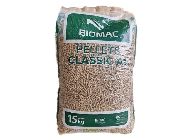 Obrázek produktu Pelety dřevěné Classic A1, smrk 6mm, 15kg