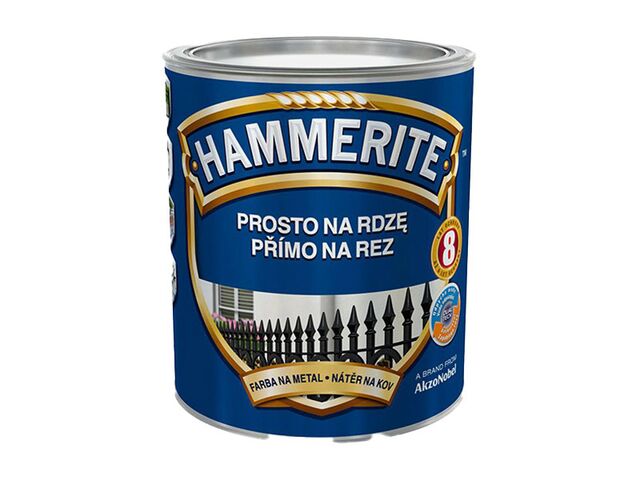 Obrázek produktu Hammerite přímo na rez hladký tm. hnědý 0,7 l
