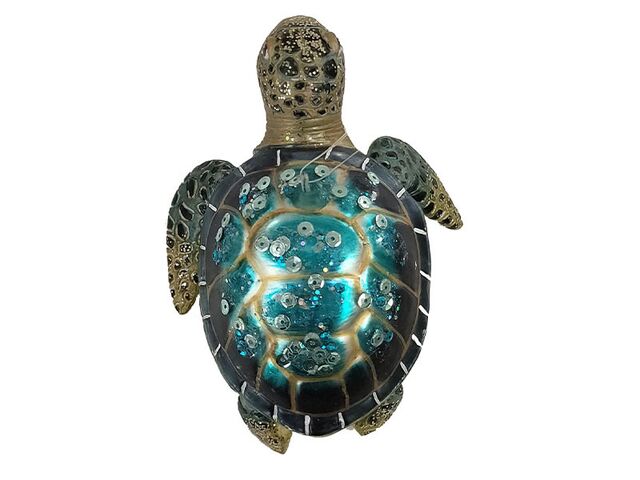 Obrázek produktu Kareta mořská skleněná modrá, 12cm