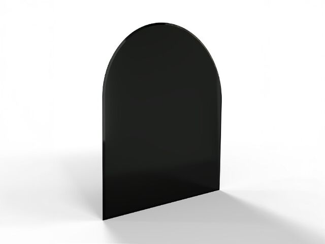 Obrázek produktu Sklo pod kamna - oblouk 1000x1200mm/6mm, R500, černé, s fazetou