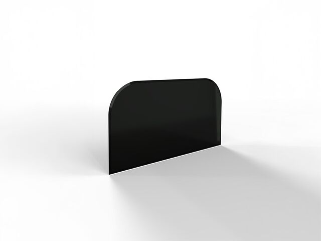 Obrázek produktu Sklo pod kamna - oblouk 1000x550mm/6mm, 2xR200, černé, s fazetou