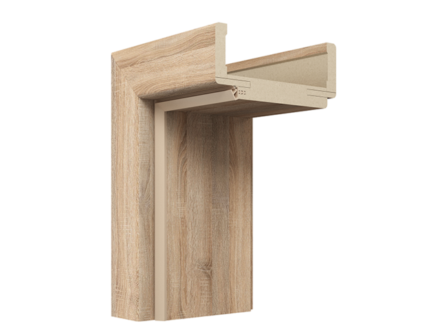 Obrázek produktu Zárubeň obložková dub bělený fólie, 80L, pro ostění 120-140mm