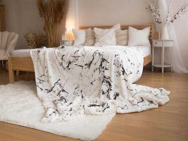 Obrázek produktu Deka beránek Mramor bílý 150x200 cm