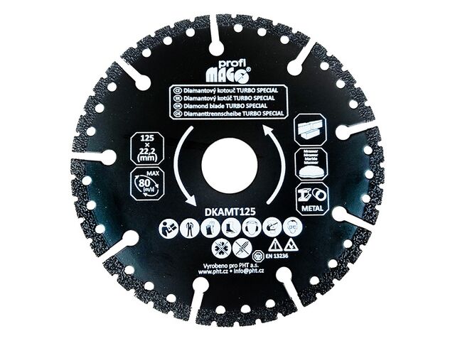 Obrázek produktu Kotouč diamantový TURBO SPECIAL 125x22,2mm