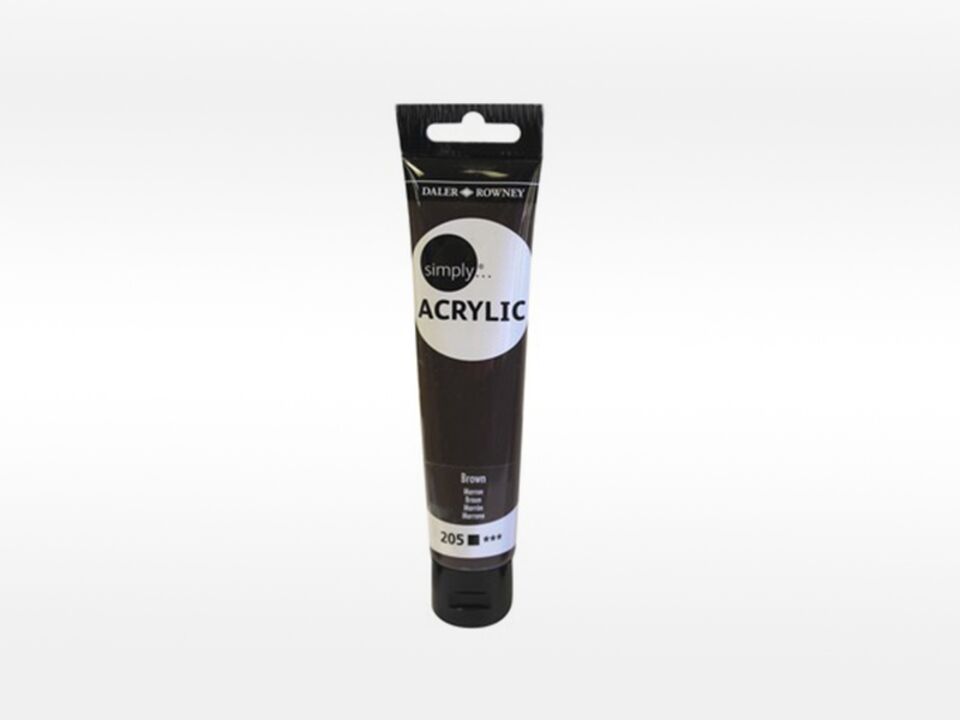 Barva akrylová Simply 75 ml, Brown. EAN: 5011386107110