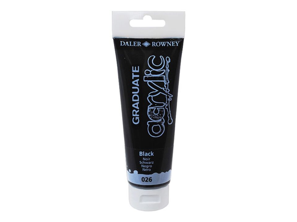 Barva akrylová Graduate 120 ml, černá. EAN: 5011386020471