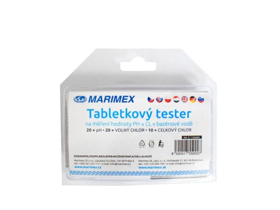 Tester na pH a chlorovou koncentraci. EAN: 8590517550027
