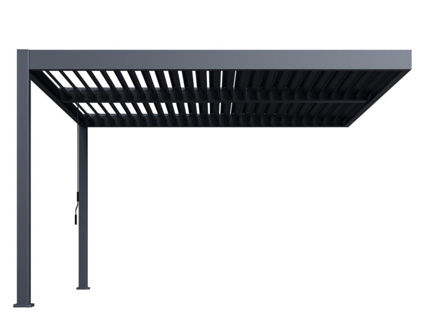 Pergola bioklimatická INTRO DUO 4 x 4 m, hliník - do stěny