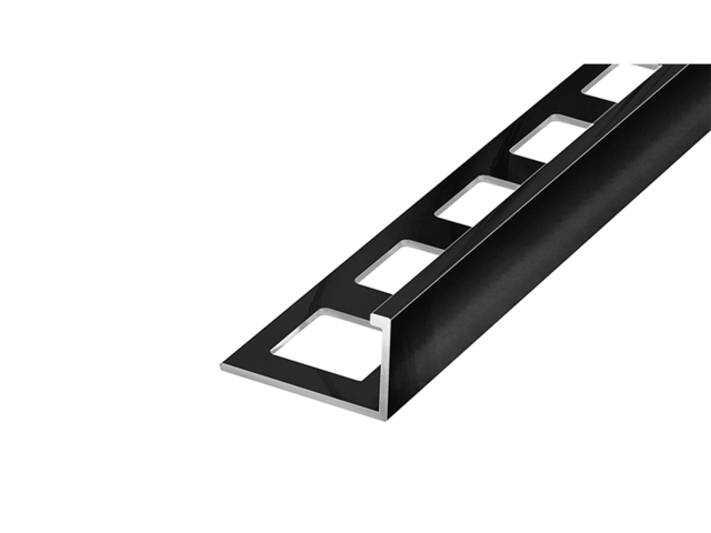 Obrázek produktu Lišta ukončovací L, premium, hliník komaxit černá mat, v: 11mm, d: 2,5m