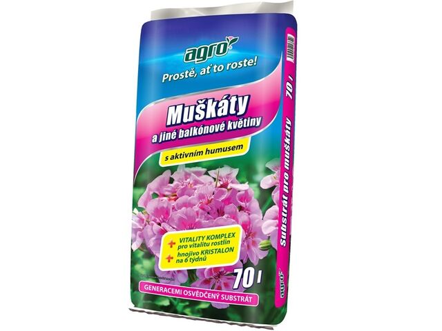 Obrázek produktu Substrát pro muškáty 70 l, Agro