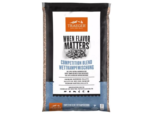 Obrázek produktu Pelety Traeger z tvrdého dřeva FSC- Competition blend( mix jabloň a dub) 9kg