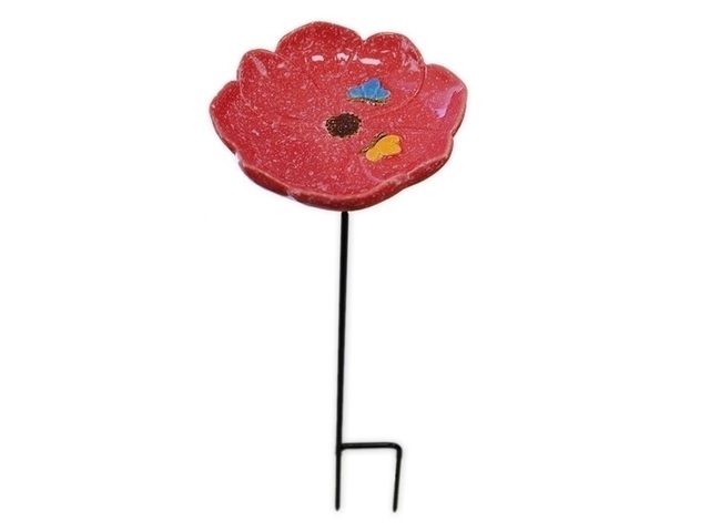 Obrázek produktu Pítko zápich porcelán pr.16cm v.55cm červené